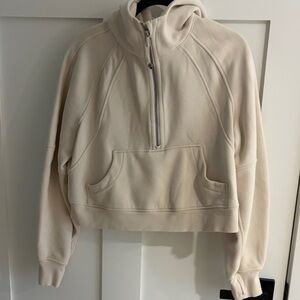 Cream Half-Zip Hoodie